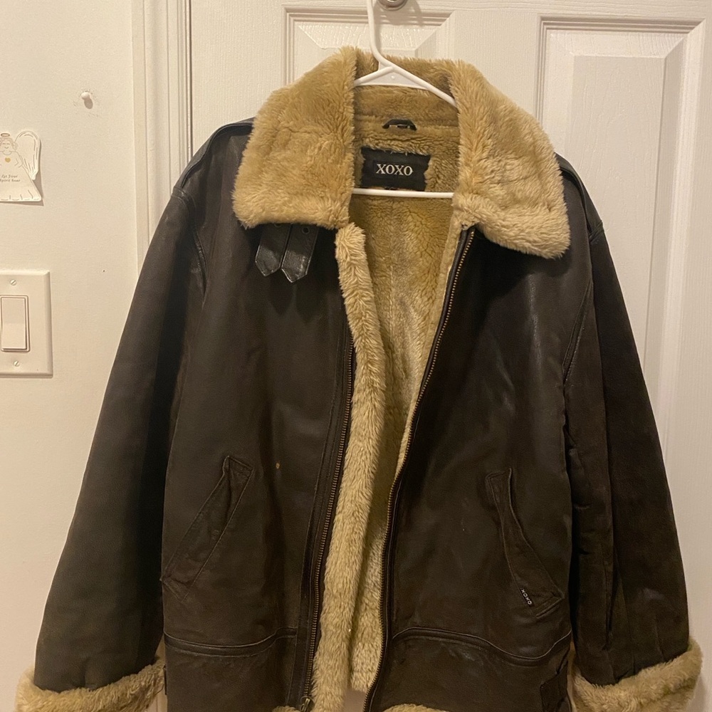 Xoxo Brown Shearling Jacket - image 1